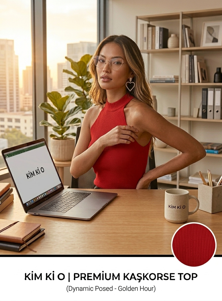 KİM Kİ O Şık Tasarım Kaşkorse Üst - Basic Chic Koleksiyonu
