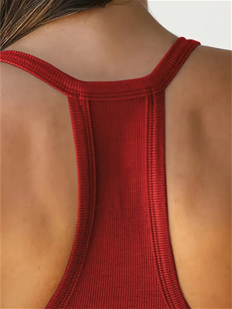 KADIN SEKSİ V YAKA ÖRGÜ TANK TOP DÜZ RENK DAR KESİM