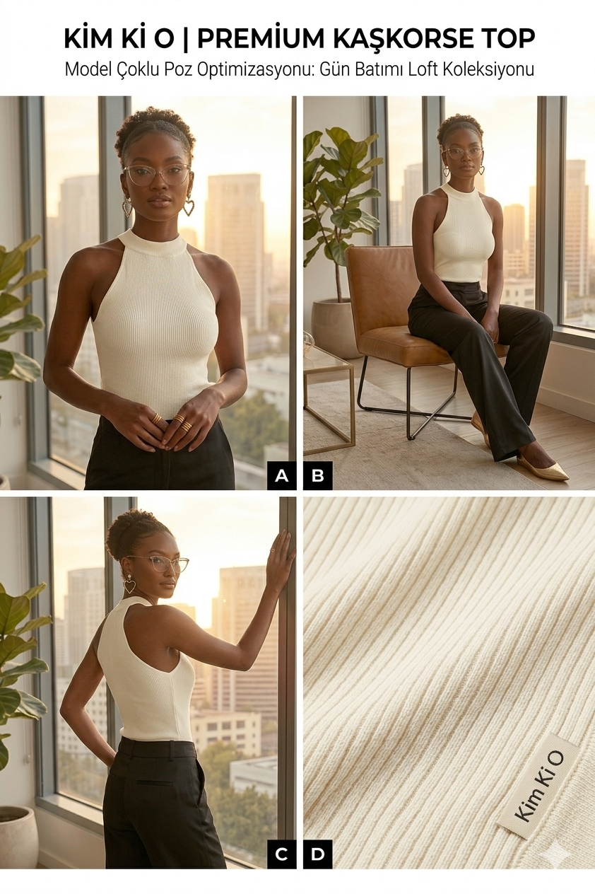 Şık Tasarım Kaşkorse Üst - Basic Chic Koleksiyonu